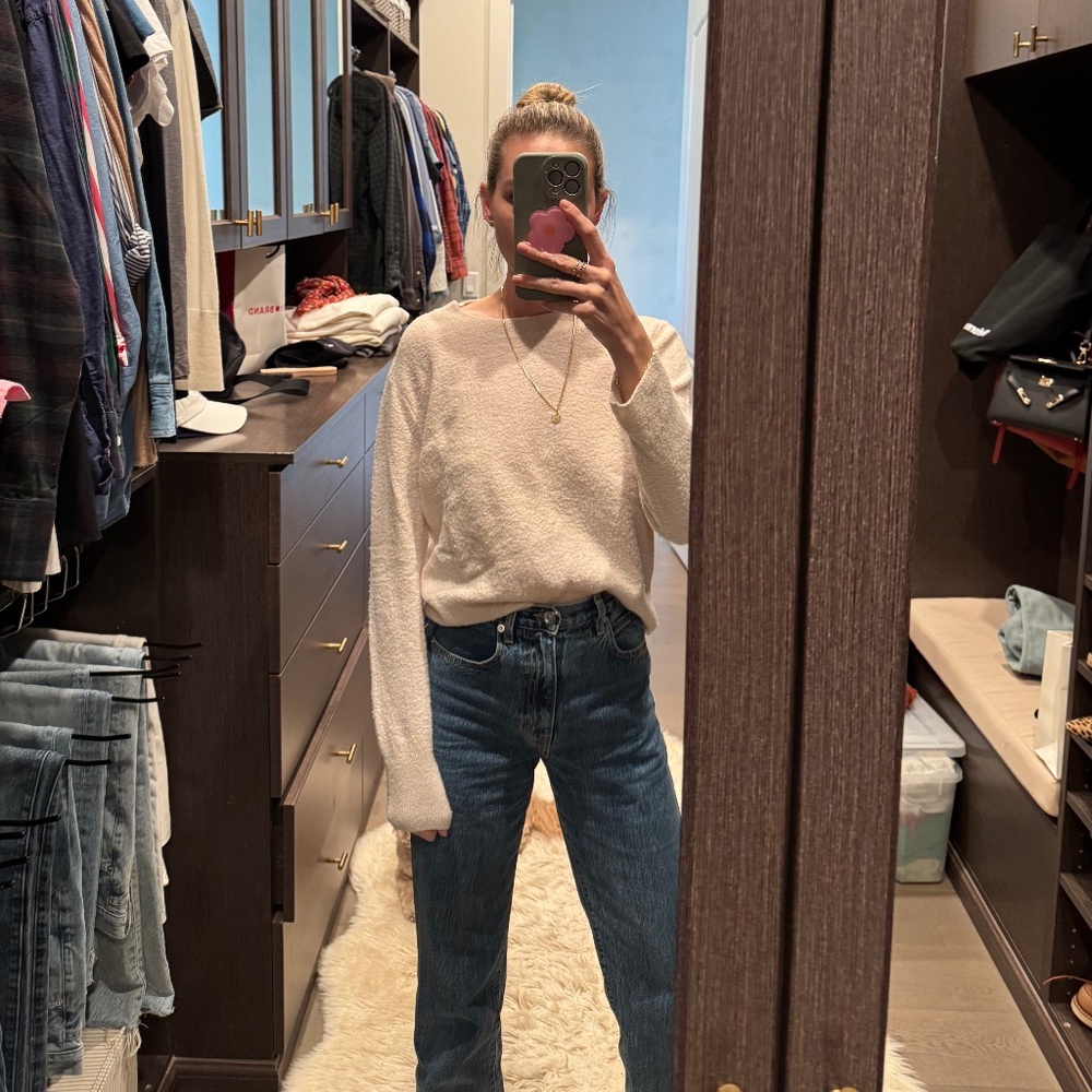 White Vince Boucle Sweater